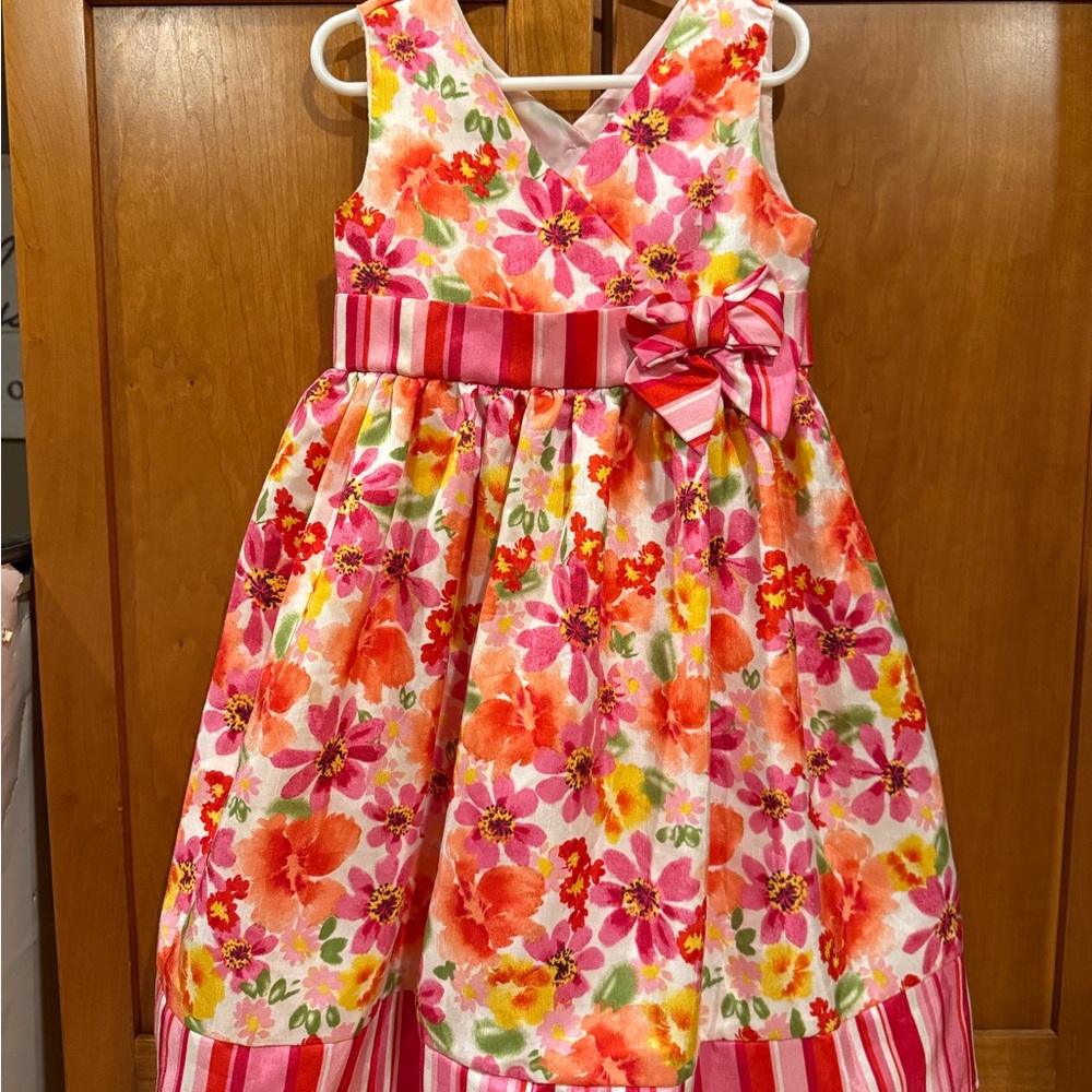 Floral Kids Dress with Bow